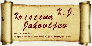Kristina Jakovljev vizit kartica